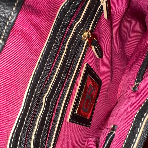 Oryany Black Leather Women's Hobo Shoulder Bag with Tassel Boho Western - Picture 7 of 11